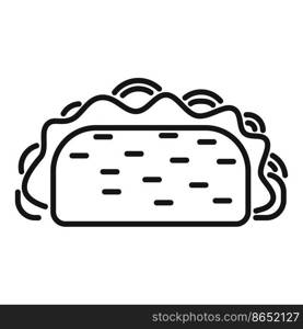 Restaurant taco icon outline vector. Mexican food. Cute mexico. Restaurant taco icon outline vector. Mexican food