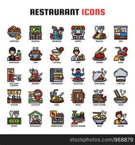Restaurant , Thin Line and Pixel Perfect Icons