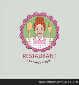Restaurant. Vector logo restaurant, cafe home cooking.