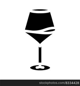 restaurant wine glass glyph icon vector. restaurant wine glass sign. isolated symbol illustration. restaurant wine glass glyph icon vector illustration