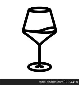 restaurant wine glass line icon vector. restaurant wine glass sign. isolated contour symbol black illustration. restaurant wine glass line icon vector illustration