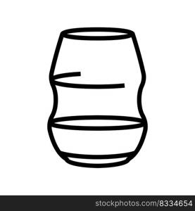 restaurant wine glass line icon vector. restaurant wine glass sign. isolated contour symbol black illustration. restaurant wine glass line icon vector illustration