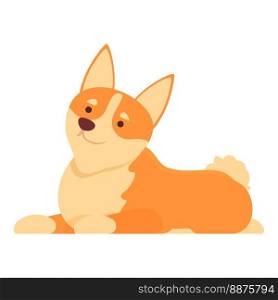 Resting corgi icon cartoon vector. Cute dog. Funny pet. Resting corgi icon cartoon vector. Cute dog