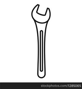 Restore wrench icon. Outline restore wrench vector icon for web design isolated on white background. Restore wrench icon, outline style