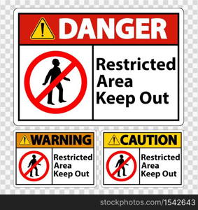 Restricted Area Keep Out Symbol Sign Isolate on transparent Background,Vector Illustration