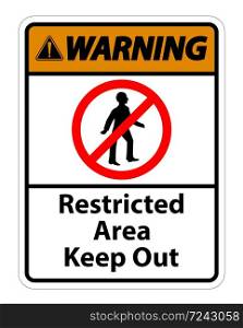 Restricted Area Keep Out Symbol Sign On White Background