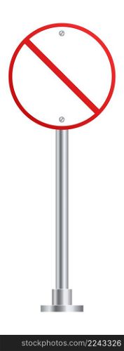 Restriction road sign. Empty red cirle. Prohibition symbol isolated on white background. Restriction road sign. Empty red cirle. Prohibition symbol
