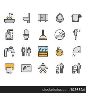 Restroom icon set.Vector illustration