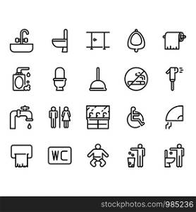 Restroom icon set.Vector illustration