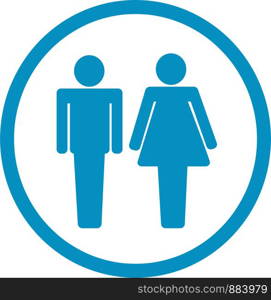 Restroom Symbol Male and Female Icon