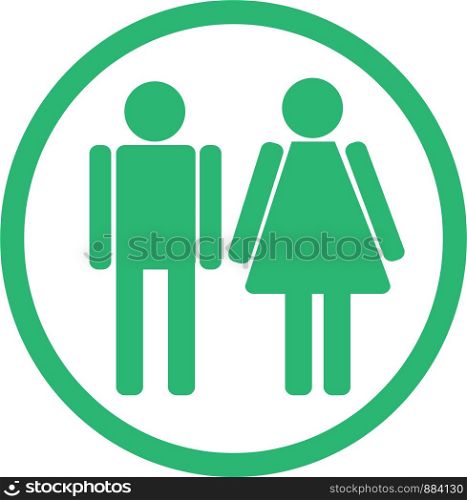 Restroom Symbol Male and Female Icon