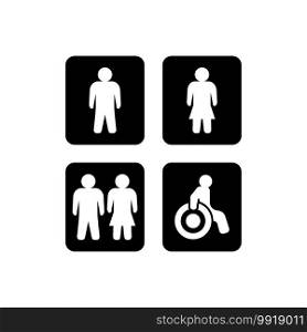 restroom symbol, toilet icon, design trendy