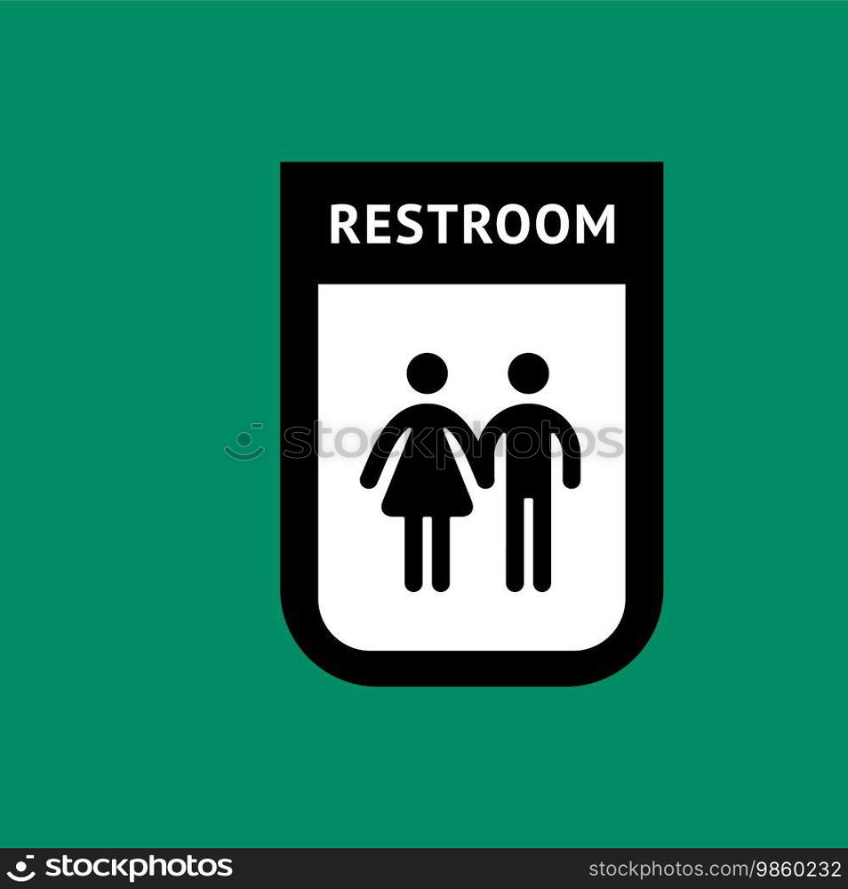 Restroom symbol, wc sign, toilet vector pictogram.. Restroom symbol, wc ...