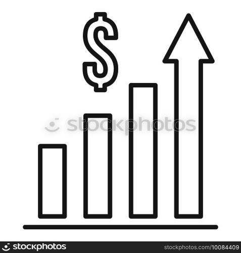 Restructuring graph chart icon. Outline restructuring graph chart vector icon for web design isolated on white background. Restructuring graph chart icon, outline style