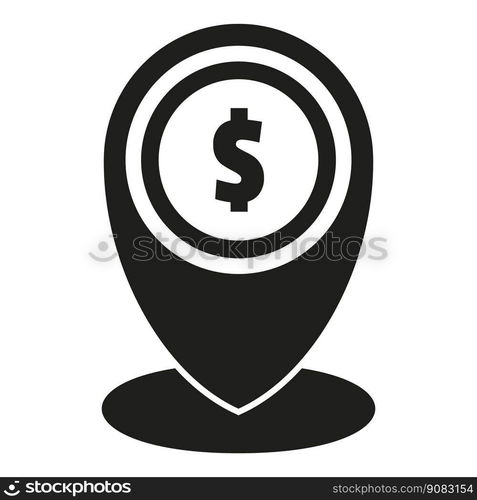 Result money location icon simple vector. Finance success. Investor plan. Result money location icon simple vector. Finance success