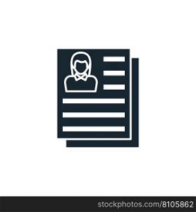 Resume creative icon filled multicolored from Vector Image