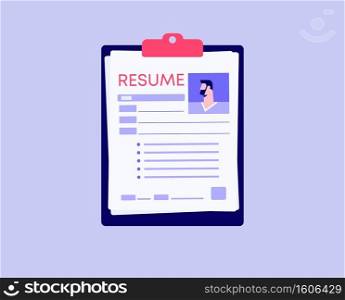 Resume professional profile. Modern corporate characteristic for employer application for employee with work experience knowledge and vector abilities personal data and qualifications of specialist.. Resume professional profile. Modern corporate characteristic for employer application for employee with work experience.