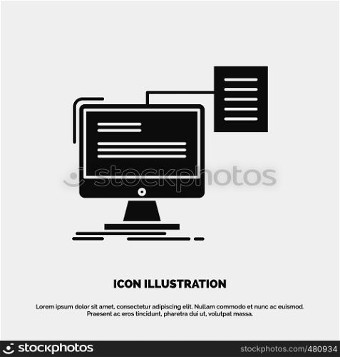 resume, storage, print, cv, document Icon. glyph vector gray symbol for UI and UX, website or mobile application. Vector EPS10 Abstract Template background