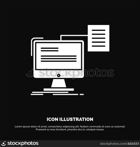 resume, storage, print, cv, document Icon. glyph vector symbol for UI and UX, website or mobile application. Vector EPS10 Abstract Template background