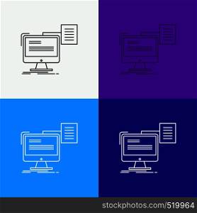 resume, storage, print, cv, document Icon Over Various Background. Line style design, designed for web and app. Eps 10 vector illustration. Vector EPS10 Abstract Template background