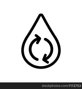 Resuming the fluid icon vector. Thin line sign. Isolated contour symbol illustration. Resuming the fluid icon vector. Isolated contour symbol illustration