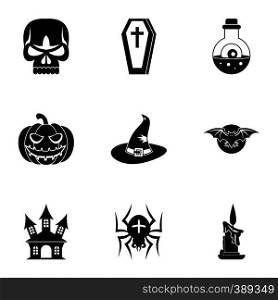 Resurrection of dead icons set. Simple illustration of 9 resurrection of dead vector icons for web. Resurrection of dead icons set, simple style