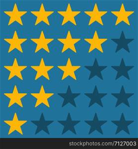 Reting stars icon concept background. Vector eps10