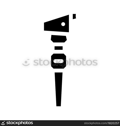 retinoscope ophthalmology glyph icon vector. retinoscope ophthalmology sign. isolated contour symbol black illustration. retinoscope ophthalmology glyph icon vector illustration