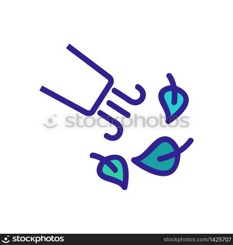 retract blower leaf icon vector. retract blower leaf sign. color symbol illustration. retract blower leaf icon vector outline illustration