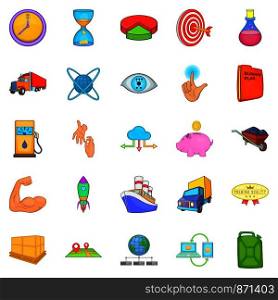 Retrenchment icons set. Cartoon set of 25 retrenchment vector icons for web isolated on white background. Retrenchment icons set, cartoon style