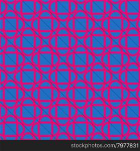 Retro 3D blue and pink diagonally cut intersecting ovals.Abstract layered pattern. Bright colored background with realistic shadow and thee dimensional effect.