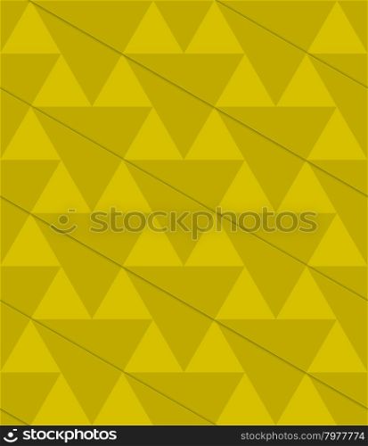 Retro 3D green diagonal triangles.Abstract layered pattern. Bright colored background with realistic shadow and thee dimensional effect.