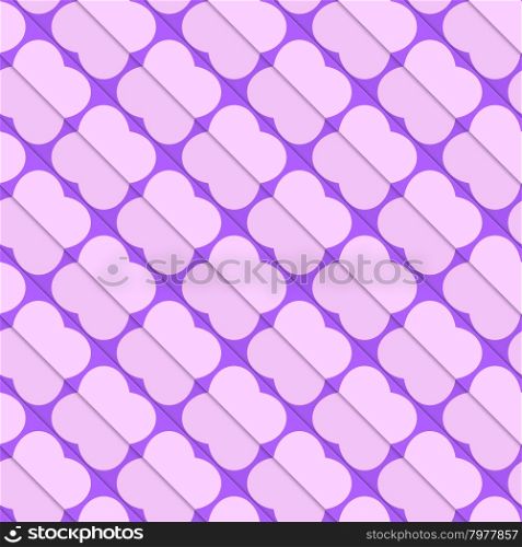 Retro 3D pink and purple diagonal butterflies.Abstract layered pattern. Bright colored background with realistic shadow and thee dimensional effect.