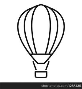 Retro air balloon icon. Outline retro air balloon vector icon for web design isolated on white background. Retro air balloon icon, outline style