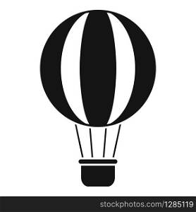 Retro air balloon icon. Simple illustration of retro air balloon vector icon for web design isolated on white background. Retro air balloon icon, simple style
