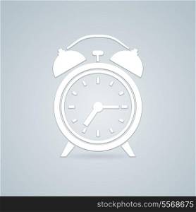 Retro alarm simple clock icon vector illustration