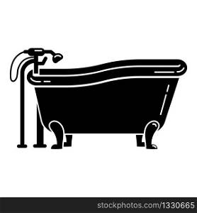 Retro bathtub icon. Simple illustration of retro bathtub vector icon for web design isolated on white background. Retro bathtub icon, simple style