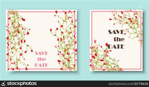 Retro beautiful flower design for wedding and advertising banner