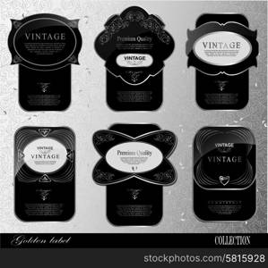 Retro black label can be used for invitation, congratulation