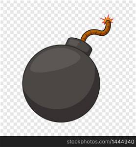 Retro bomb icon. Cartoon illustration of retro bomb on vintage paper vector icon for web. Retro bomb icon, cartoon style