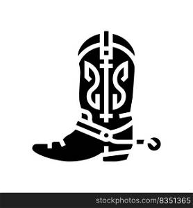 retro boot glyph icon vector. retro boot sign. isolated symbol illustration. retro boot glyph icon vector illustration