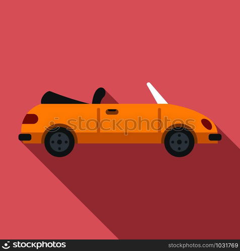 Retro cabriolet icon. Flat illustration of retro cabriolet vector icon for web design. Retro cabriolet icon, flat style