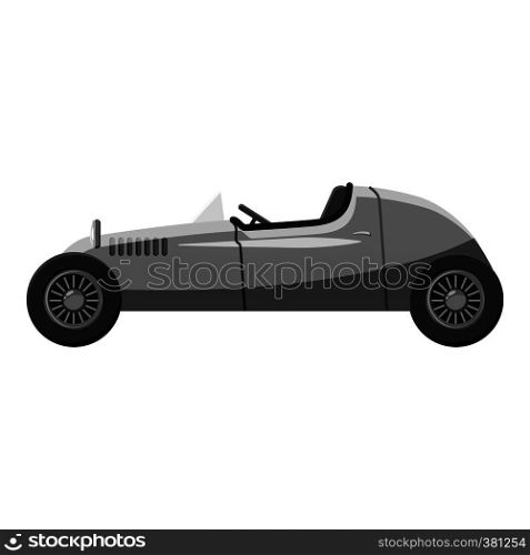 Retro car icon. Gray monochrome illustration of car vector icon for web design. Retro car icon, gray monochrome style