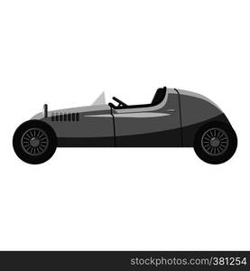 Retro car icon. Gray monochrome illustration of car vector icon for web design. Retro car icon, gray monochrome style