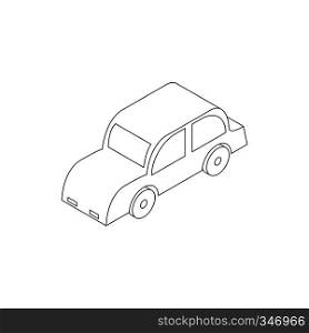 Retro car icon in isometric 3d style on a white background. Retro car icon, isometric 3d style