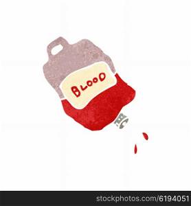 retro cartoon bag of blood
