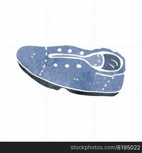 retro cartoon blue shoe
