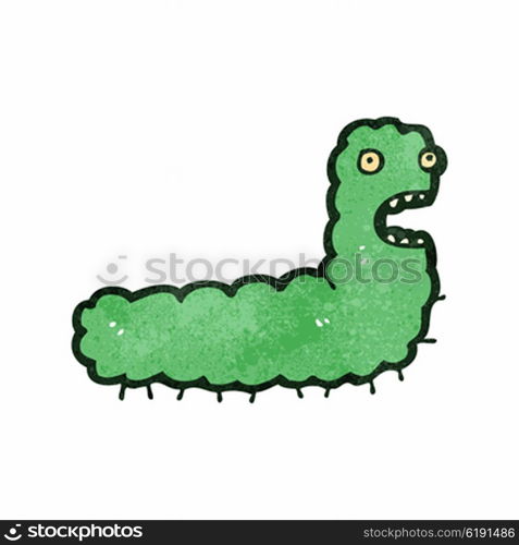 retro cartoon caterpillar