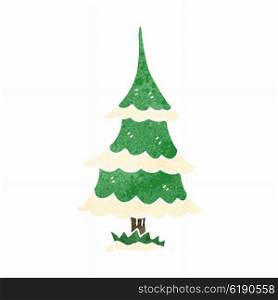 retro cartoon christmas tree