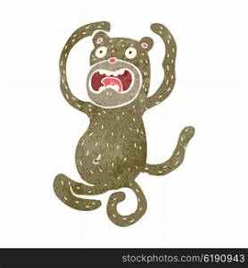 retro cartoon crazy monkey